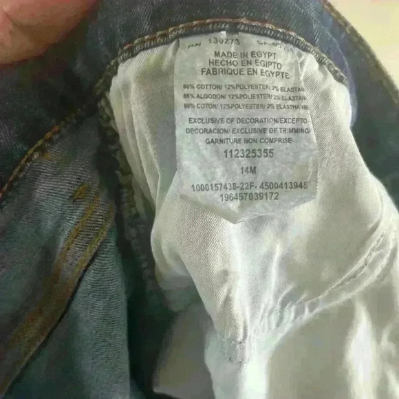 Women’s size 14m, stretchy flare leg, frayed hem, Lee heritage blue denim jeans - Picture 6 of 6